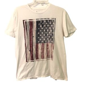 Bowery American Flag USA Patriotic T-shirt Large